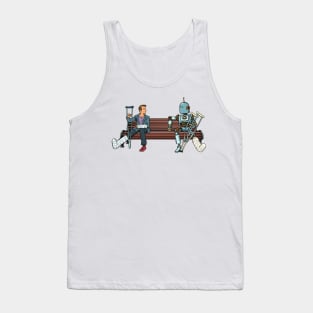 Human And Robot With Broken Legs Tank Top